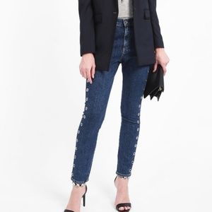 NWT Rag & Bone Dre High Rise Dalton Eyelet Jeans